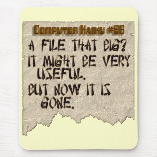 Tapis De Souris Haiku #86 d'ordinateur (Devant)
