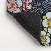TAPIS DE SOURIS HAIKU/ FLEURS DE PRINTEMPS ROSE BLANC NOIR (Coin)
