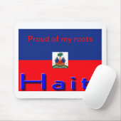 Tapis De Souris Haïti drapeau mousepties (Avec souris)