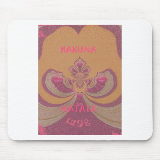 Tapis De Souris Hakuna Matata Joyeux Noël joli coeur design (Devant)