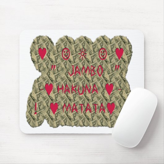 Tapis De Souris Hakuna Matata Talk Argent Art Design (Avec souris)