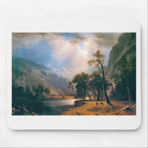 Tapis De Souris Half Dome de Albert Bierstadt, vallée de Yosemite,