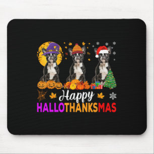 Tapis De Souris Hallomerci de Noël à Boston Terrier Dog Halloween