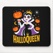 Tapis De Souris Halloqueen Retro Vamre Queen Halloween Pumpkins Ba (Devant)