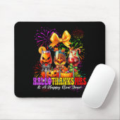 Tapis De Souris Hallothanksmas & A Happy New Year Fireworks Wi (Avec souris)