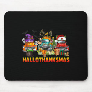 Tapis De Souris Hallothanksmas Camions Halloween Thanksgiving Chri