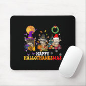 Tapis De Souris Hallothanksmas Highland Cow Halloween Christmas Th (Avec souris)