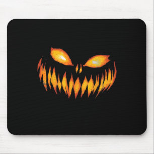 Tapis De Souris Halloween à la tête de Citrouille sculpté de Jack-