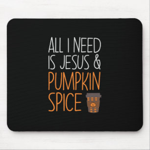 Tapis De Souris Halloween All I Need Is Jesus And Pumpkin Birthday