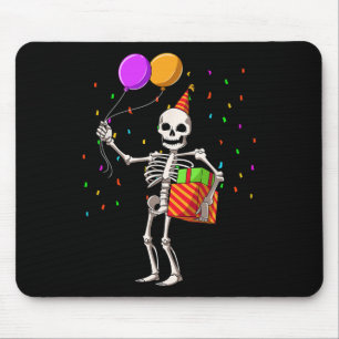 Tapis De Souris Halloween Anniversaire Soirée Skeleton Anniversair