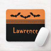Tapis De Souris Halloween Batty Mousepad, Orange (Avec souris)