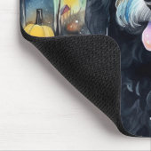 Tapis De Souris Halloween Bernedoodle Avec La Peur Citrouille (Coin)