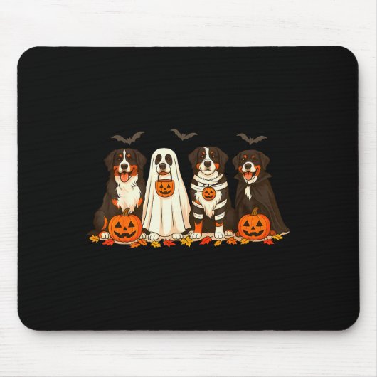 Tapis De Souris Halloween Bernese Mountain Dog Ghost Soky Bernese  (Devant)
