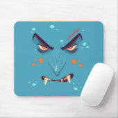 Tapis de souris Halloween Blue Grumpy Vampire (Avec souris)