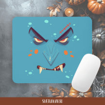 Tapis de souris Halloween Blue Grumpy Vampire