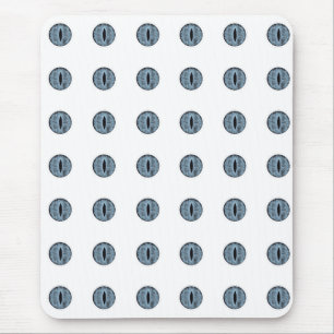 Tapis De Souris Halloween Blue Polka Dot Eyes