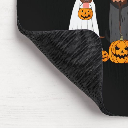 Tapis De Souris Halloween Brown Labrador Ghost Soky Chocolate Lab (Coin)