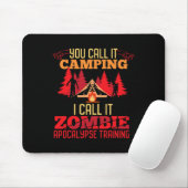 Tapis De Souris Halloween Camping Zombie Apocalypse Formation Amus (Avec souris)