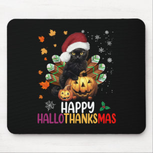 Tapis De Souris Halloween Chat Noir Halloween Hallothanksmas Joyeu