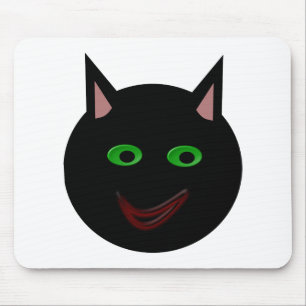 Tapis De Souris Halloween Chat noir Mousepad