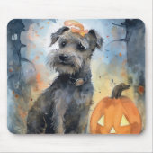 Tapis De Souris Halloween Chesapeake Bay Terrier Avec Citrouilles (Devant)