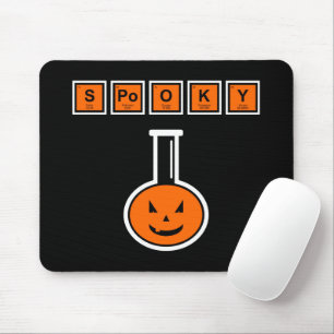 Tapis De Souris Halloween Chimie Éffrayant Citrouille Souris