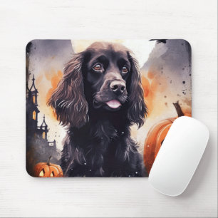 Tapis De Souris Halloween Cocker Spaniel Avec Citrouilles