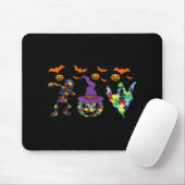 Tapis De Souris Halloween costume Autism Awareness Pumkin Witch P (Avec souris)