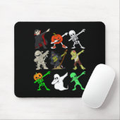 Tapis De Souris Halloween Dabbing Vampire Sorcière Et Monsters Gar (Avec souris)