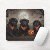 Tapis De Souris Halloween de Terre-Neuve Éffrayant (Avec souris)