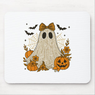 Tapis De Souris Halloween Dentelle Fantôme Coquette Fleur Bow Flor