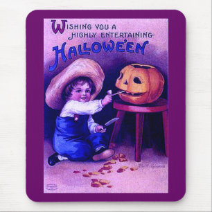 Tapis De Souris Halloween divertissant vintage