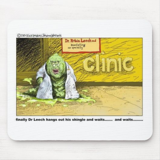 Tapis De Souris Halloween : Dr Leech Has No Clients Funny Toxits (Devant)