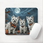 Tapis De Souris Halloween Éffrayant West Highland (Avec souris)