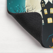 Tapis De Souris Halloween en noir et bleu effrayant (Coin)