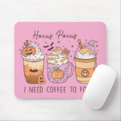 Tapis De Souris Halloween et café (Avec souris)