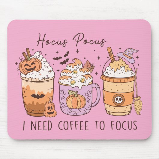 Tapis De Souris Halloween et café (Devant)