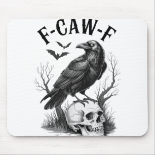 Tapis De Souris Halloween F Caw F Black Bird F-caw-f Crow Femmes M