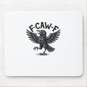 Tapis De Souris Halloween F-Caw-F Oiseau Corbeau Femmes Hommes Min