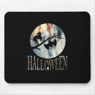 Tapis De Souris Halloween Funny Chat Halloween Anniversaire