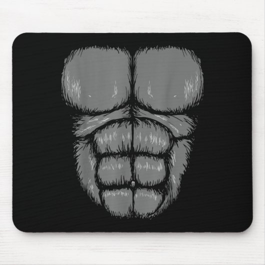 Tapis De Souris Halloween Funny Gorilla Monkey Belly Chest Costume (Devant)