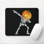 Tapis De Souris Halloween garçons Dabbing Skeleton Citrouille effr (Avec souris)