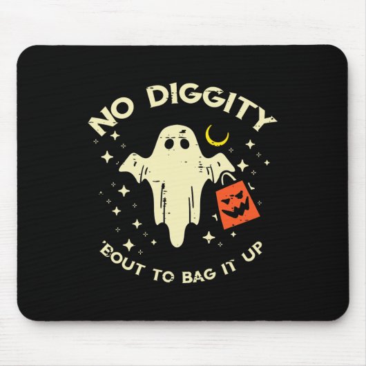 Tapis De Souris Halloween Ghost No Diggity Costume Garçons Filles  (Devant)