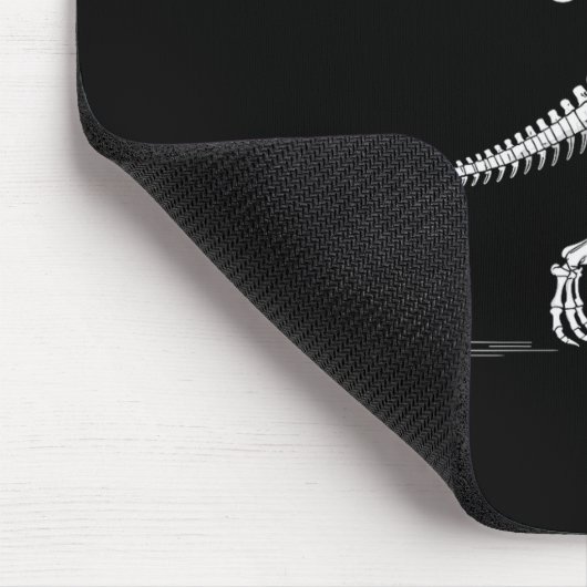 Tapis De Souris Halloween Ghost Walking Dinosaur Skeleton T Rex Fu (Coin)