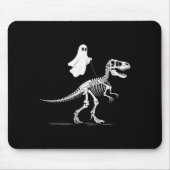 Tapis De Souris Halloween Ghost Walking Dinosaur Skeleton T Rex Fu (Devant)