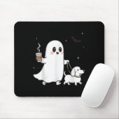 Tapis De Souris Halloween Ghost Walking Dog Soky Season Halloween (Avec souris)