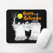 Tapis De Souris halloween graveyard (Avec souris)