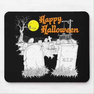 Tapis De Souris halloween graveyard
