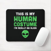 Tapis De Souris Halloween Human Costume Im Alien Funny Men Women K (Avec souris)