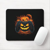 Tapis De Souris Halloween Jack-o'-lantern Citrouille Face Gamer (Avec souris)